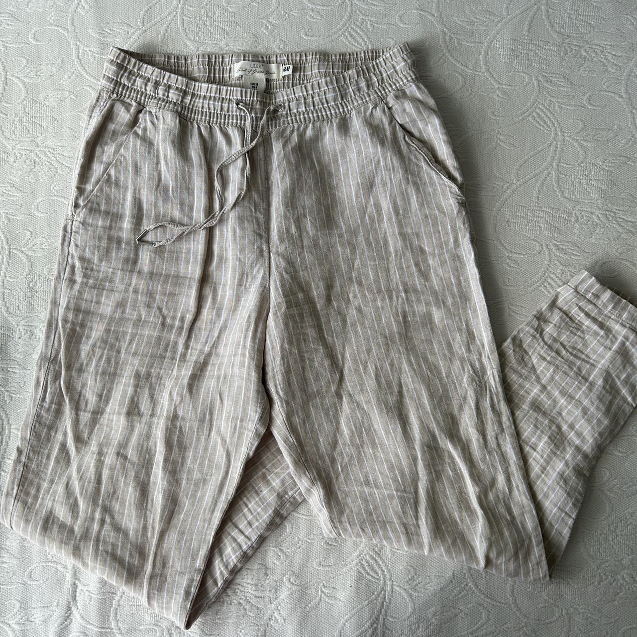 H&M Linen Pants 100% Linen - Depop