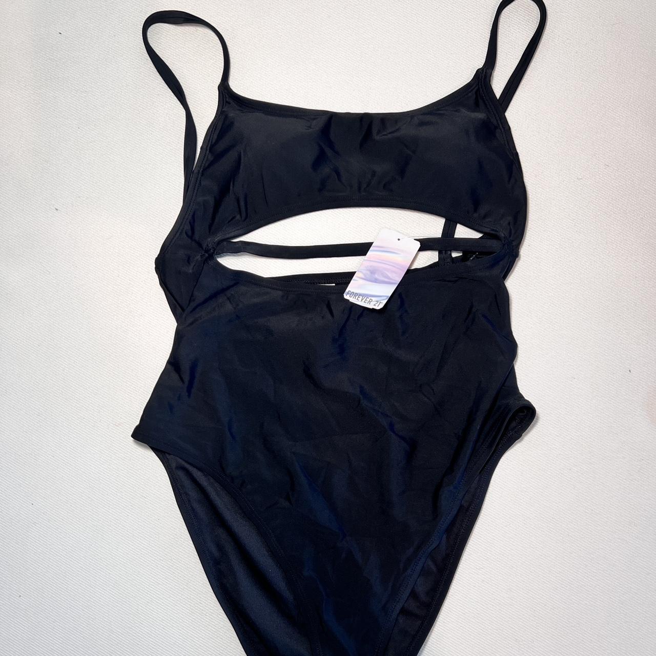 Brand New Black One Piece Swimsuit Cutout... Depop