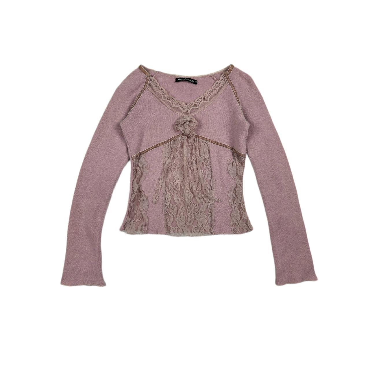 REPOP: Italian vintage 90s/2000s pink top with see | Depop