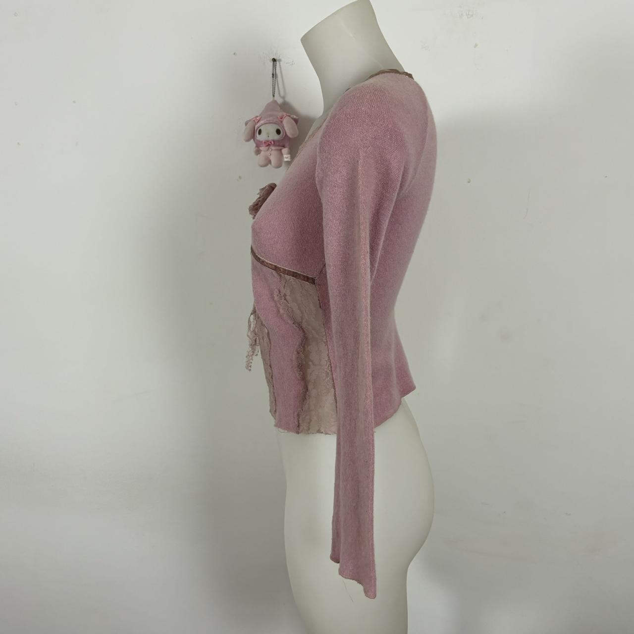 REPOP: Italian vintage 90s/2000s pink top with see | Depop