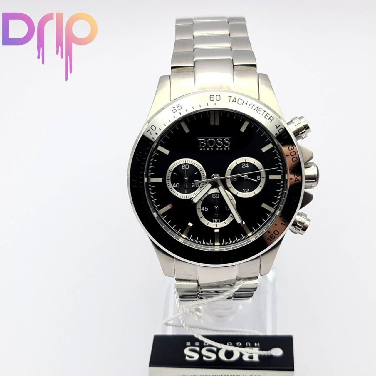 Hugo Boss Men's Silver and Black | Depop