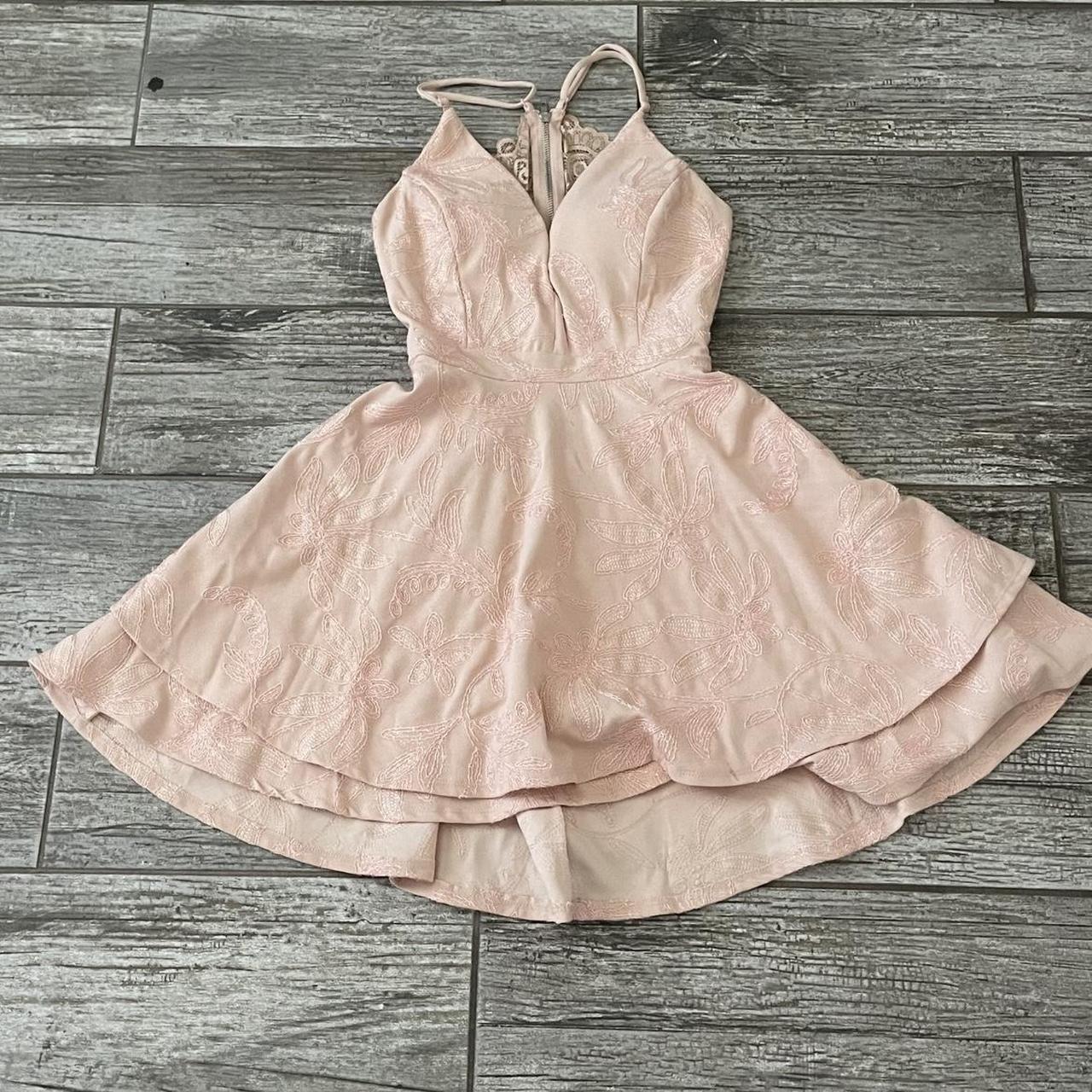 short baby pink going out dress 10 but will take... Depop