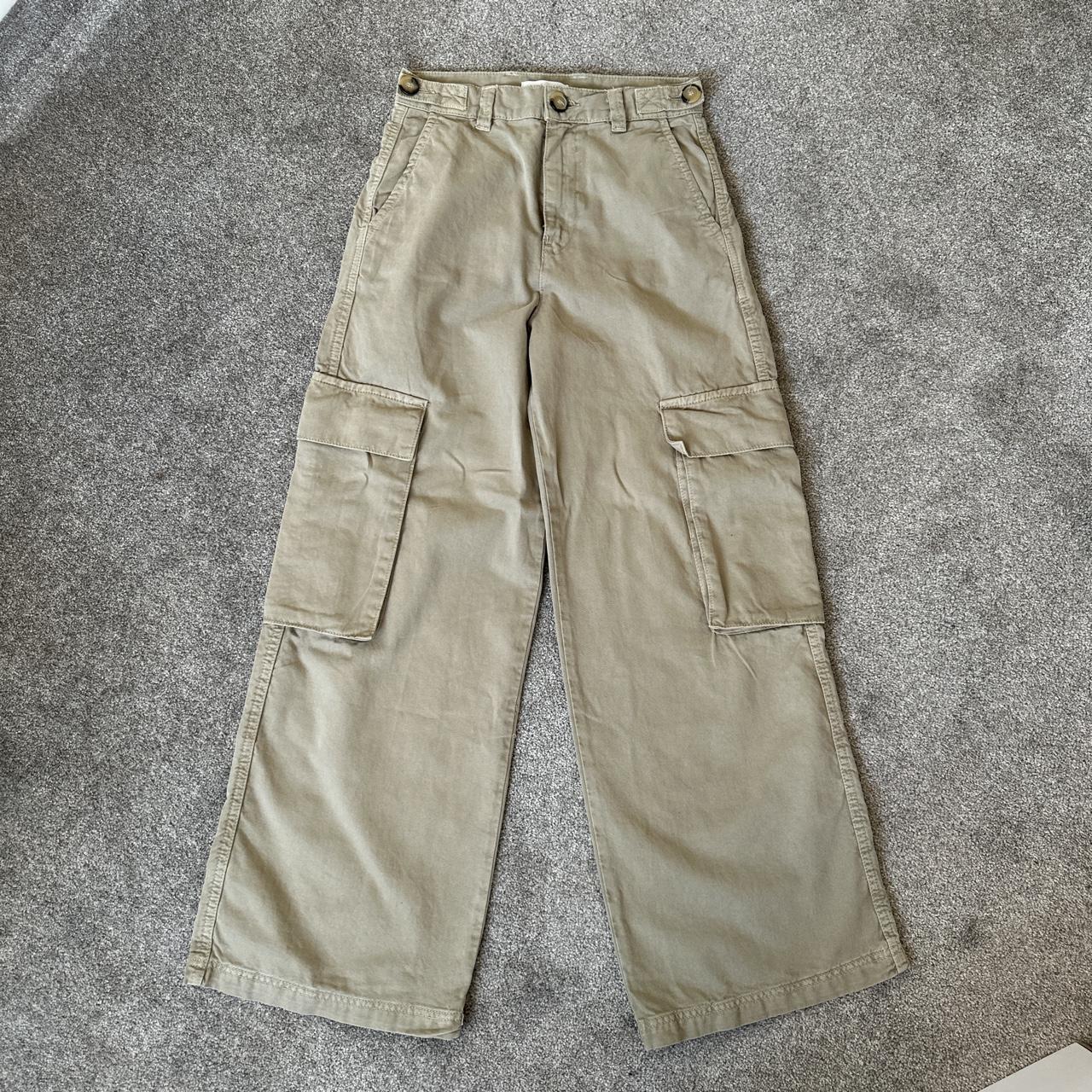 Zara wide leg cargo pants size 34 / 6 - tags removed... - Depop