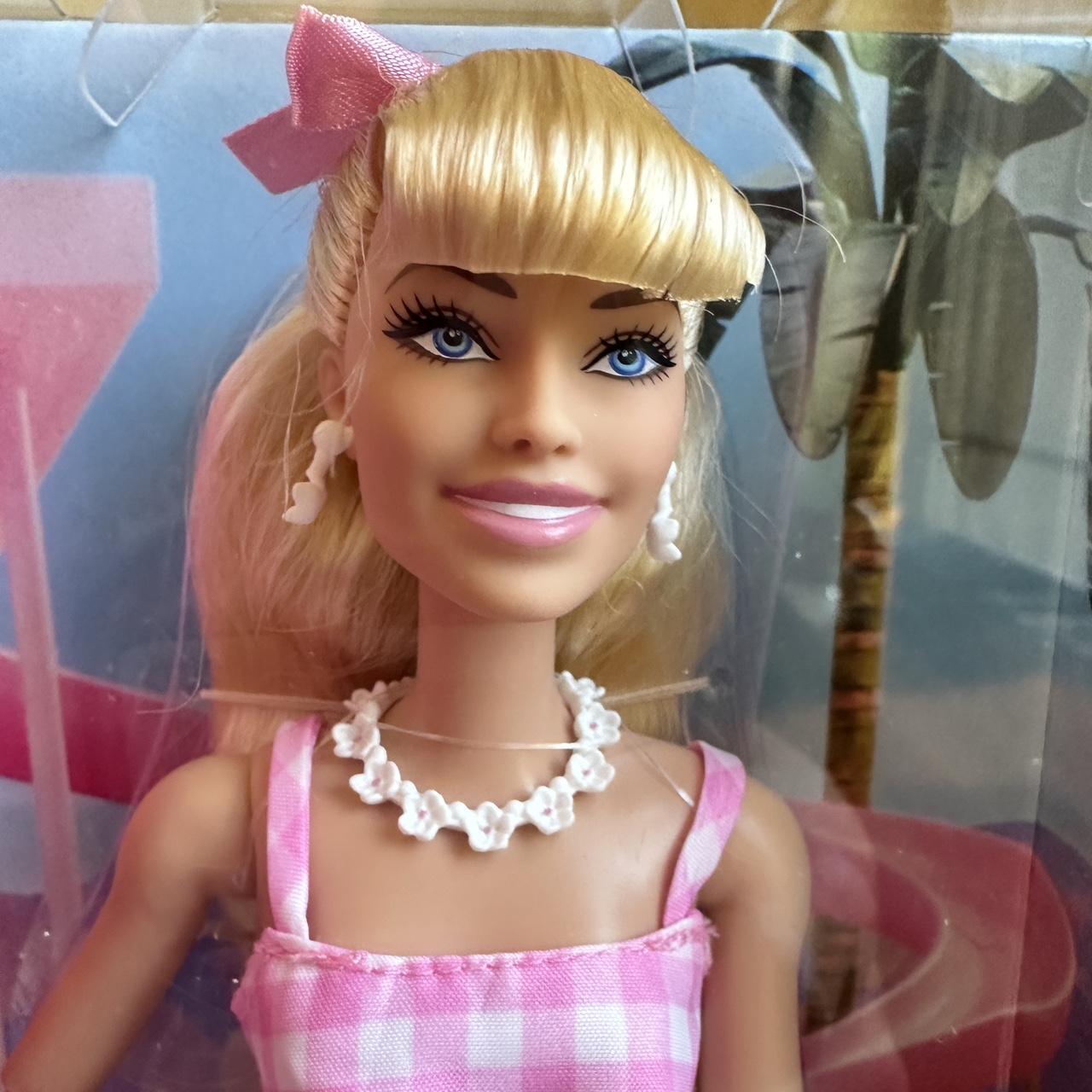Barbie the movie pink dress gingham new... - Depop