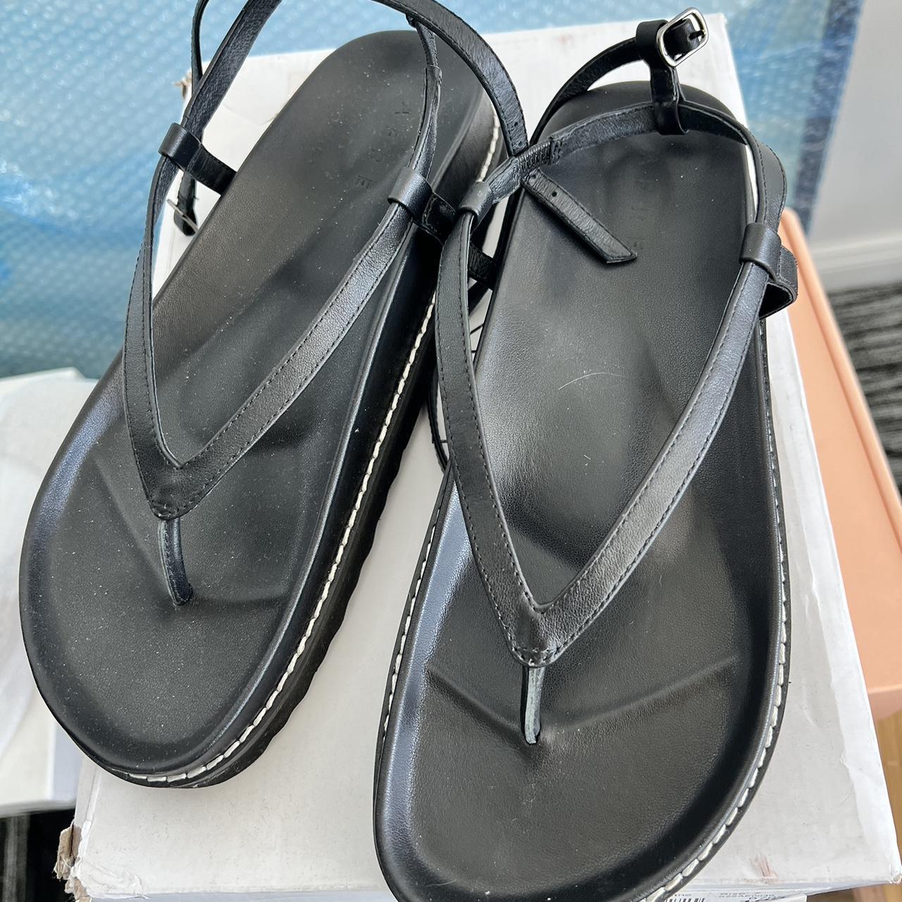 AERE Black Sandals - Depop