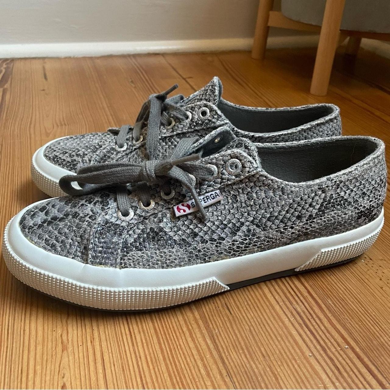 Superga Fantasia snake skin leather low top sneaker. Depop