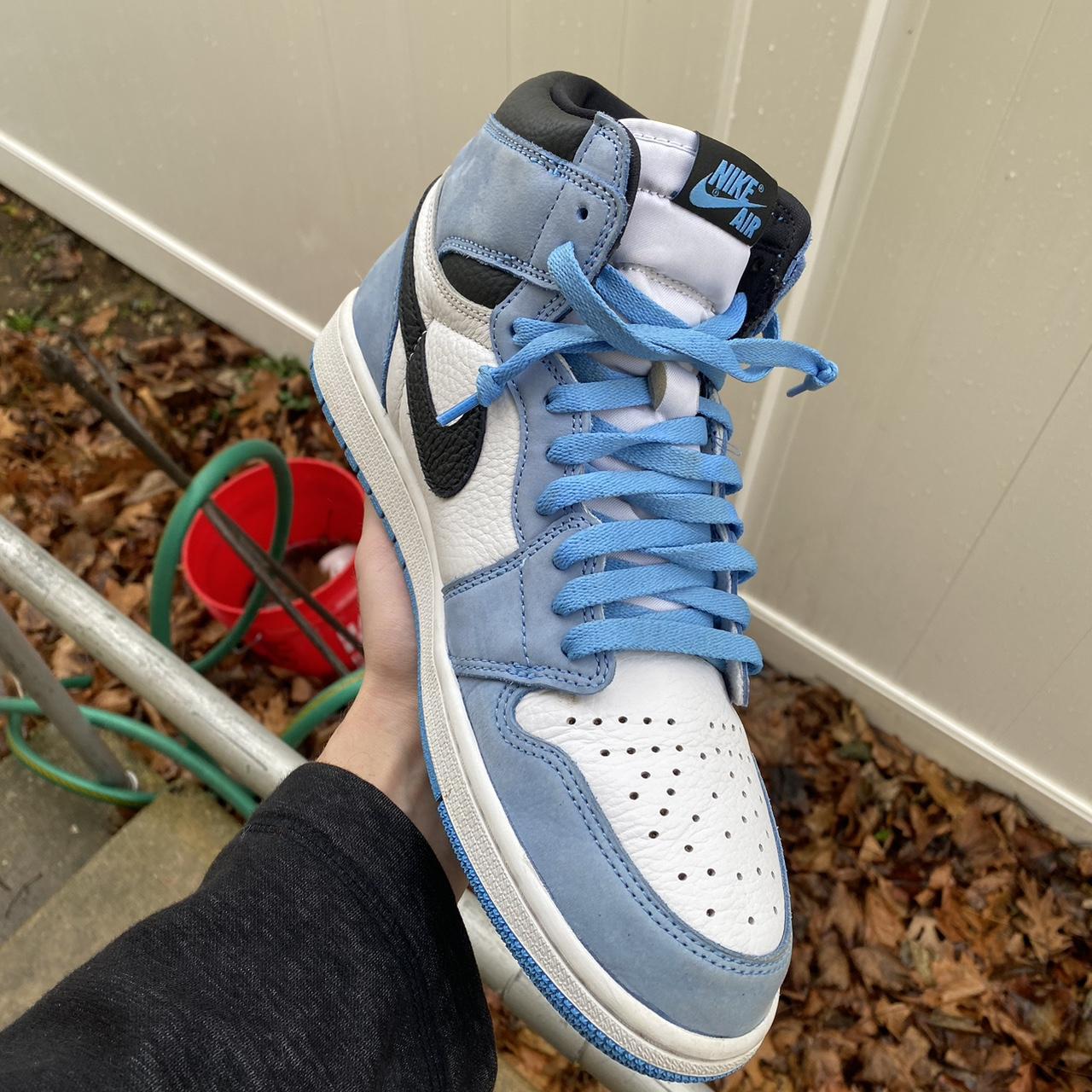 University blue Jordan 1 Rep box Pre owned... - Depop