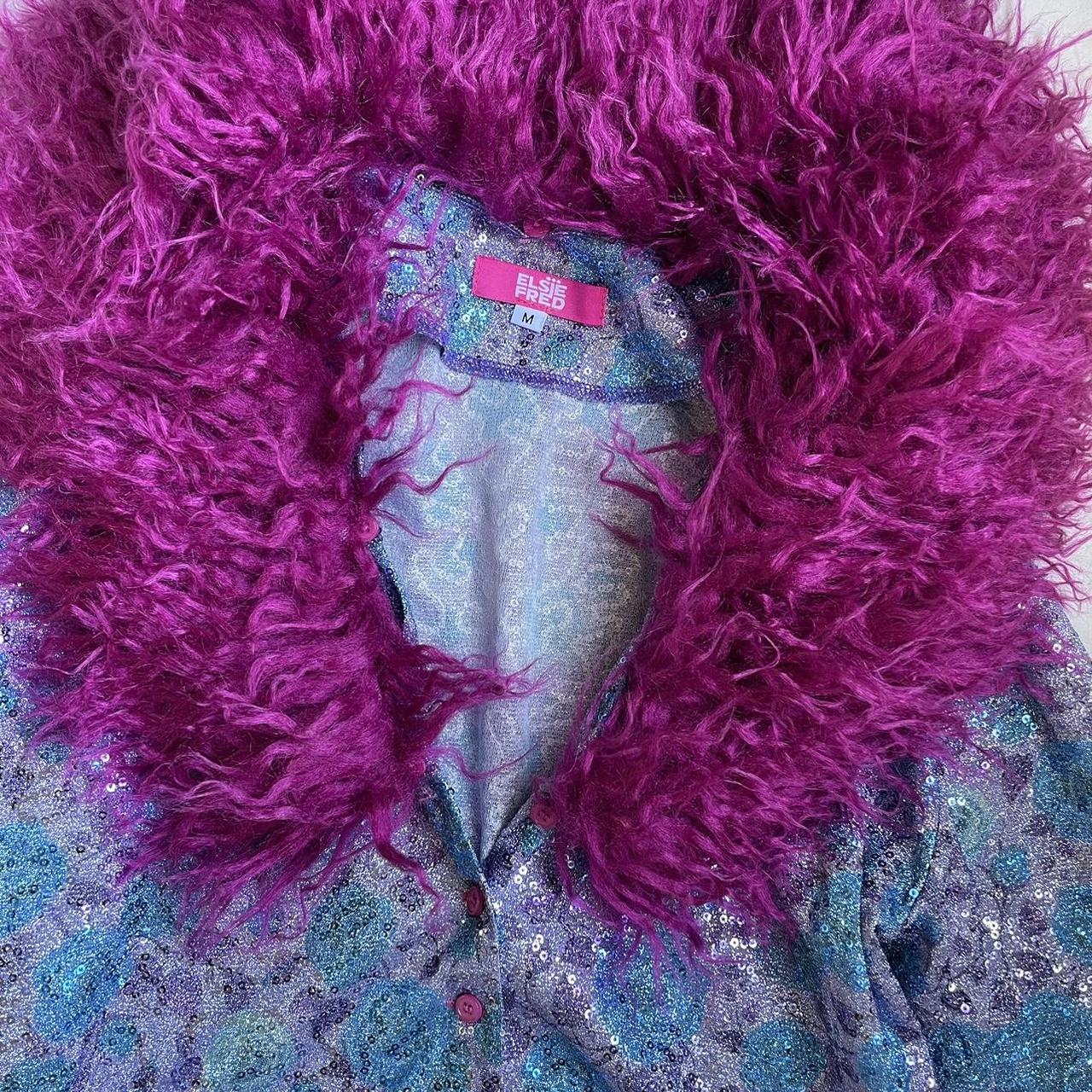 Elsie and Fred Women's Blue and Pink Jumper (3)