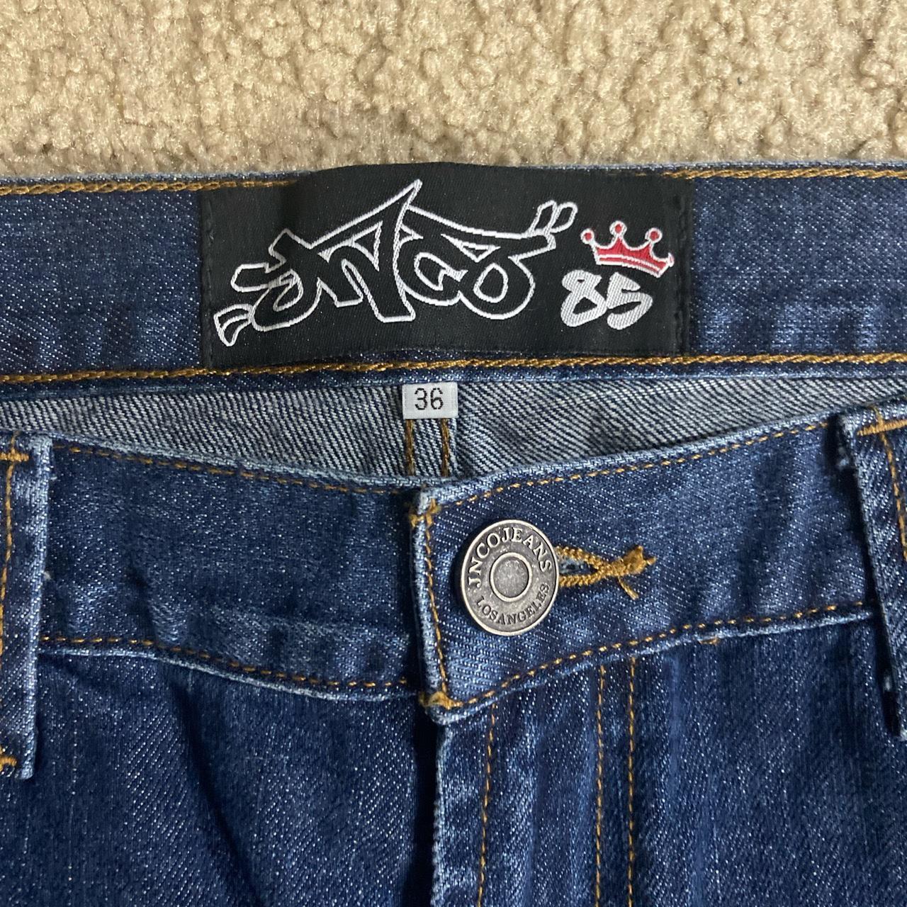 JNCO Men's Navy Jeans | Depop