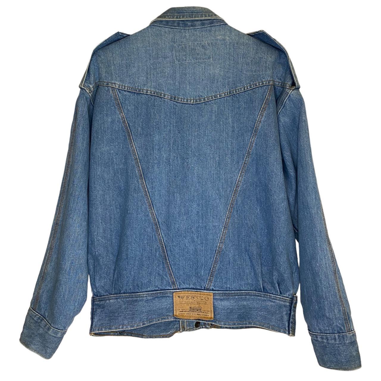 Vintage 80’s ‘Westco Australia’ bomber denim jacket,... - Depop