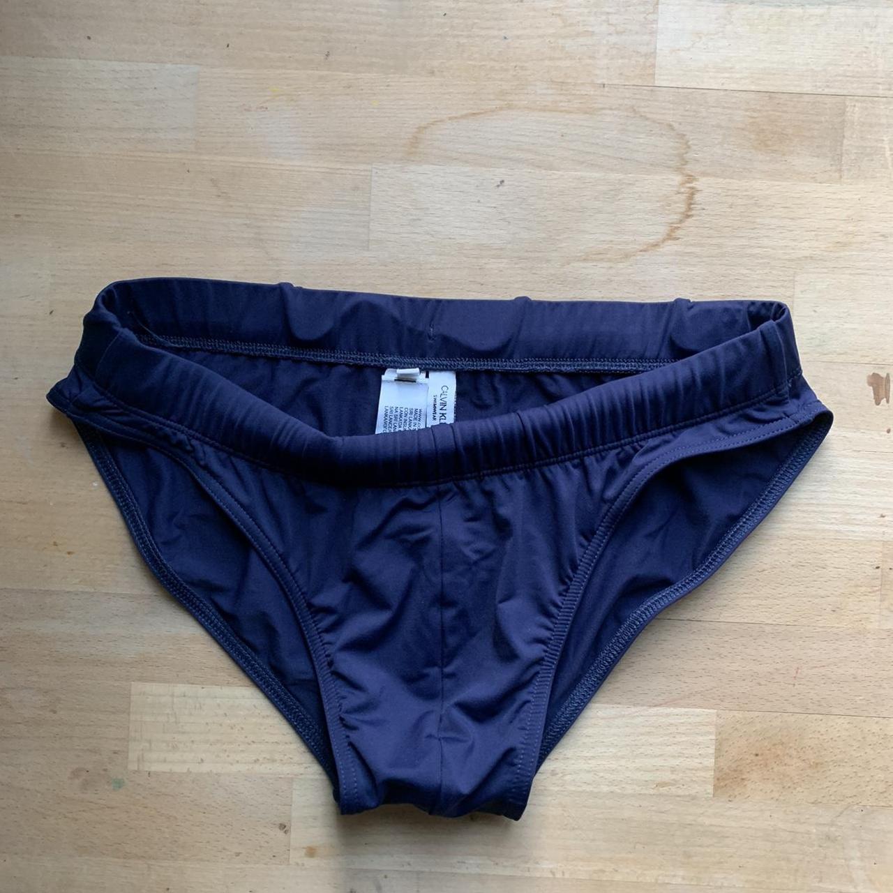 Calvin Klein Men's Navy Swim-briefs-shorts | Depop