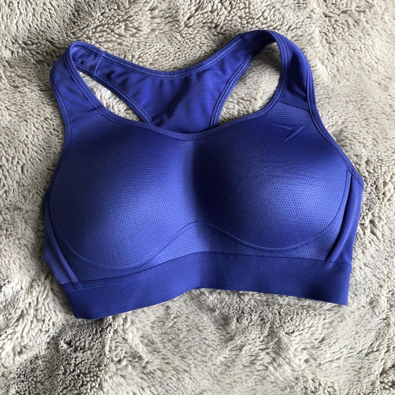 Purple gymshark high support sports bra. Size small.... Depop