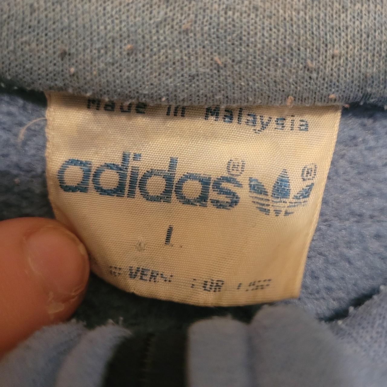 Adidas Men's White and Blue Hoodie (3)