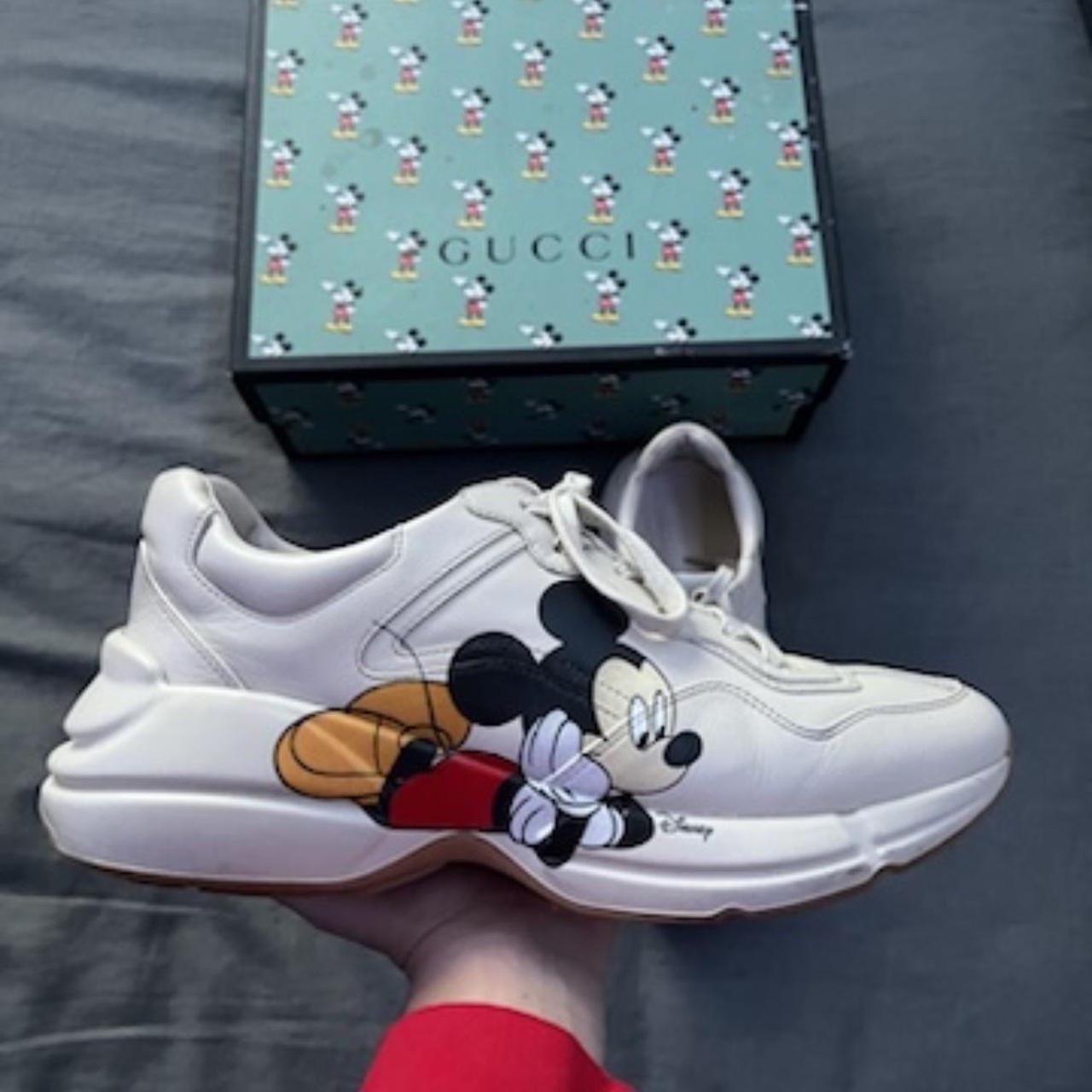 Gucci Mickey Mouse Shoes They were worn Authenticated - Depop