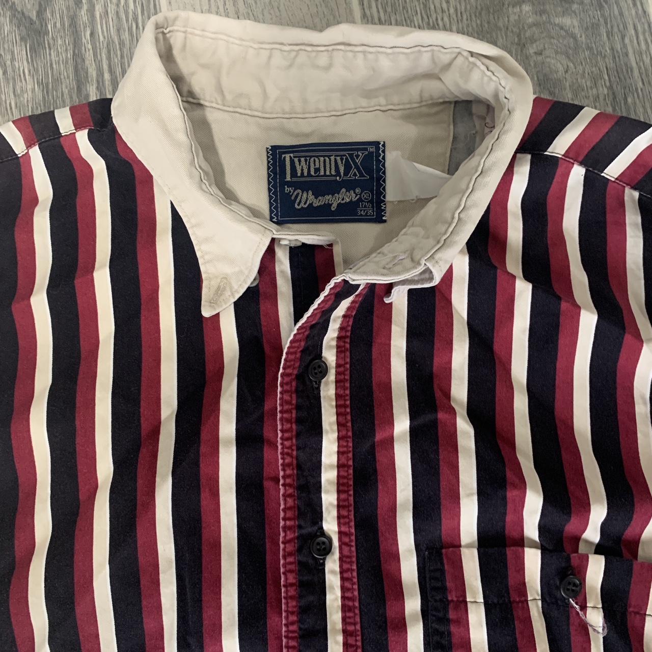 Wrangler Men's Red and White Shirt | Depop