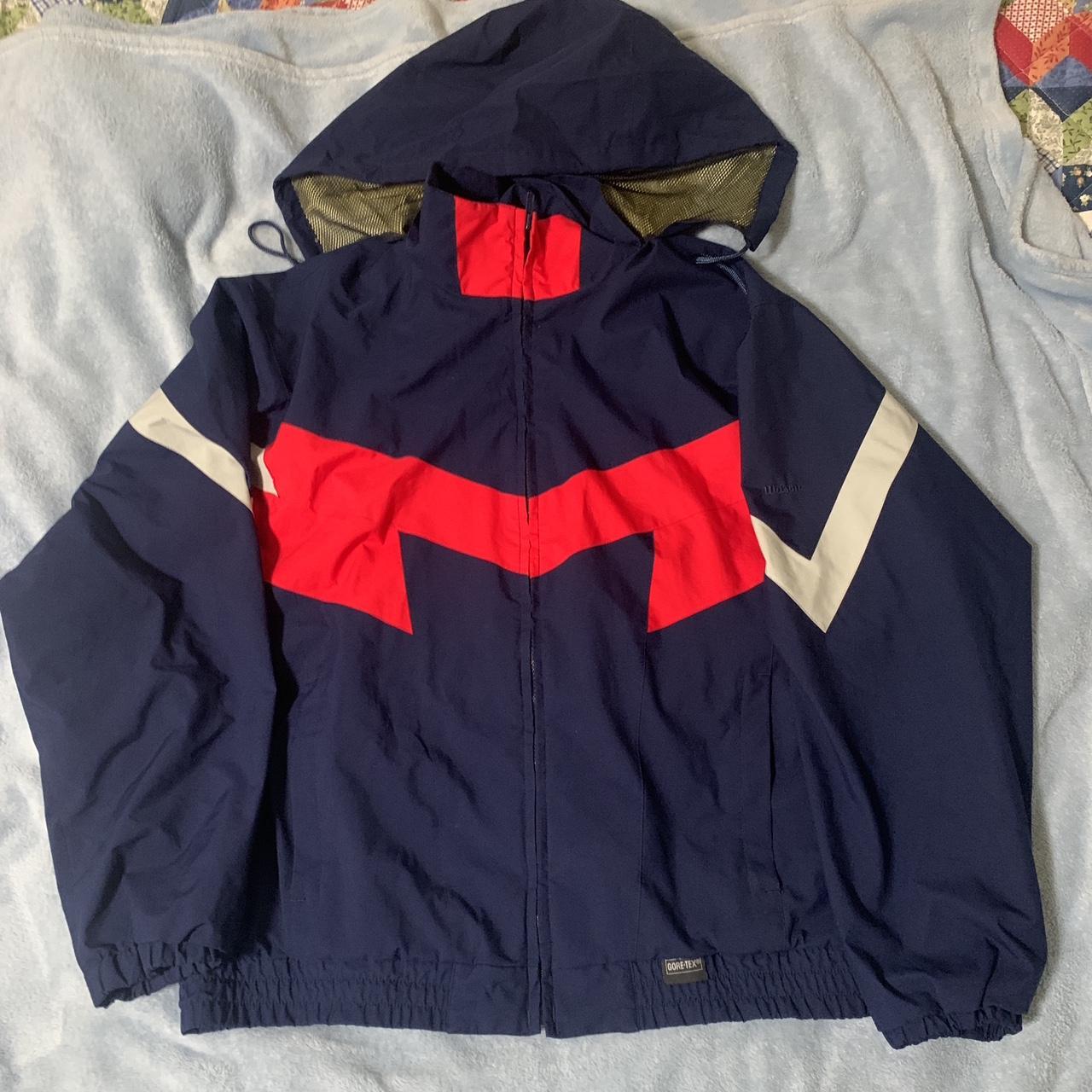 Vintage 90s Staff Wilson Nylon windbreaker Size:... - Depop