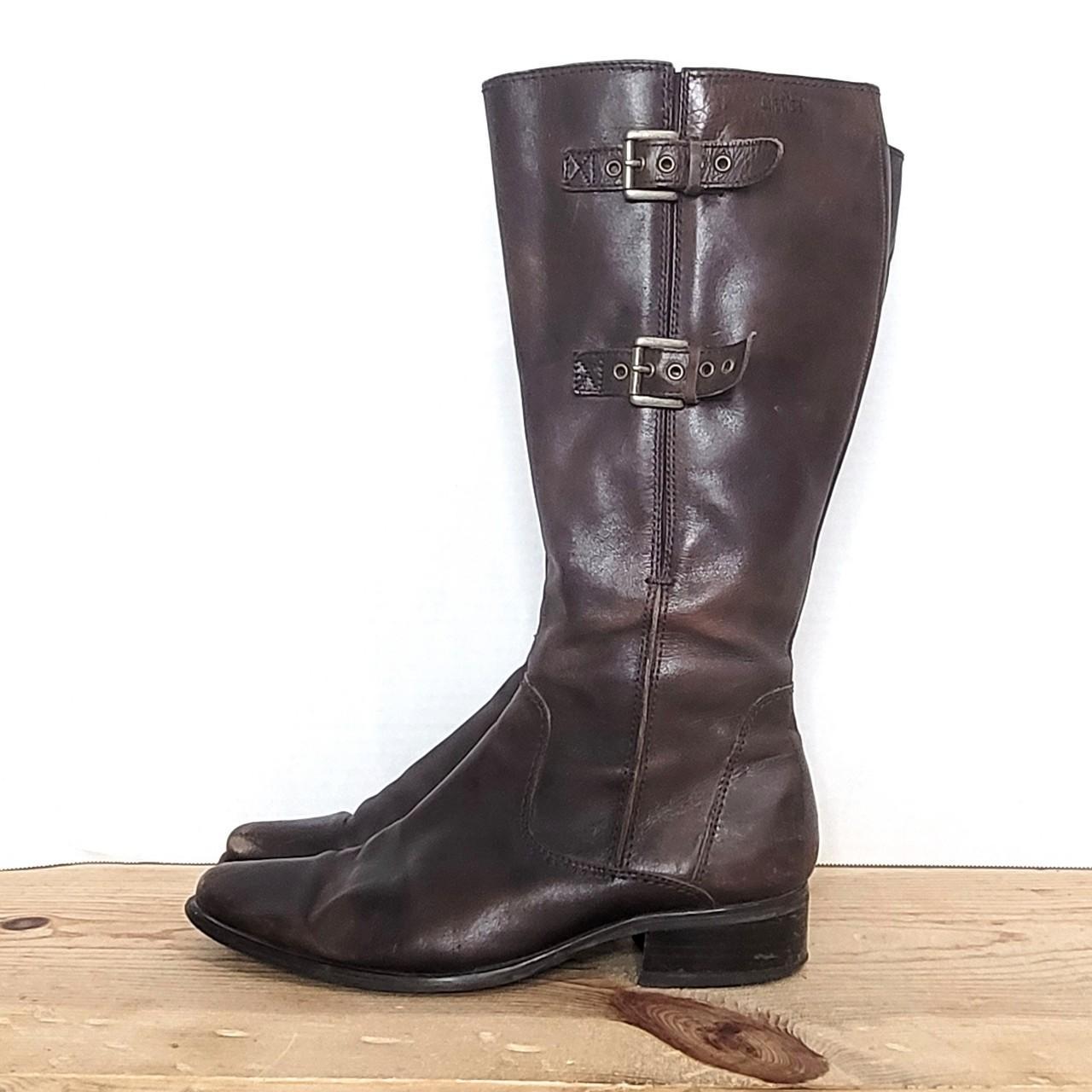 caprice knee length black boots