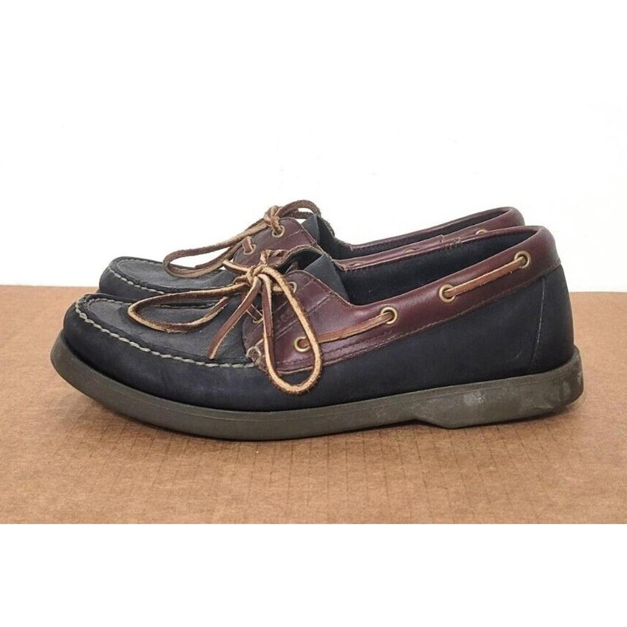 Bass Seafarer Black Brown Two Tone Leather Boat Depop 4134