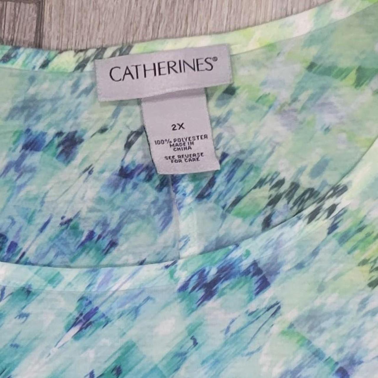 Catherine's Women's Green and Blue Shirt (3)