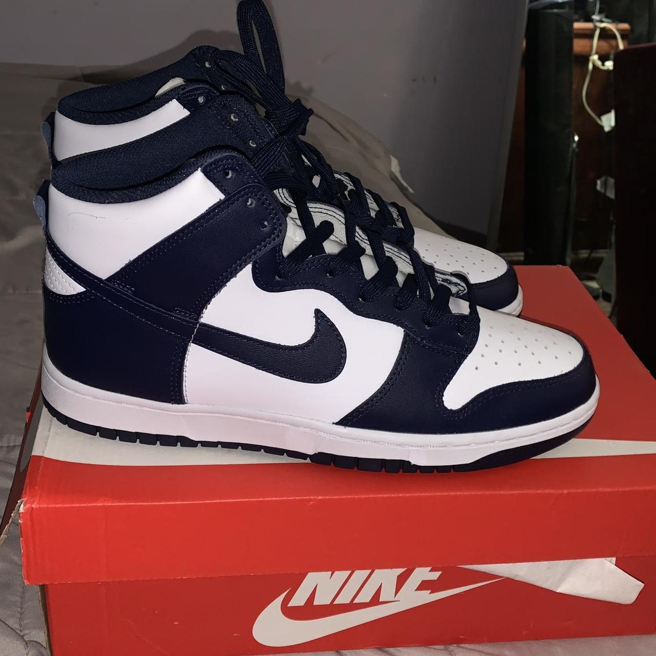 Nike Royal Blue High Dunks - Depop