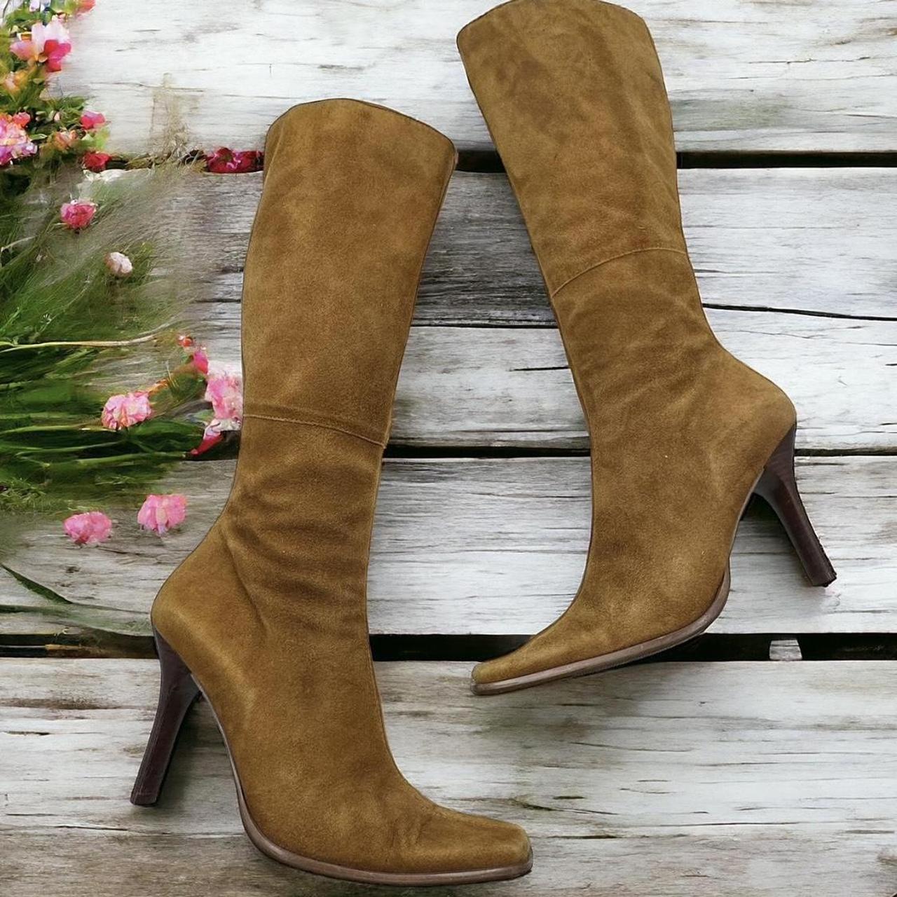 Suede Leather Boots, Vintage offers Suede Leather Boots, Boho Boots, Women's Boots