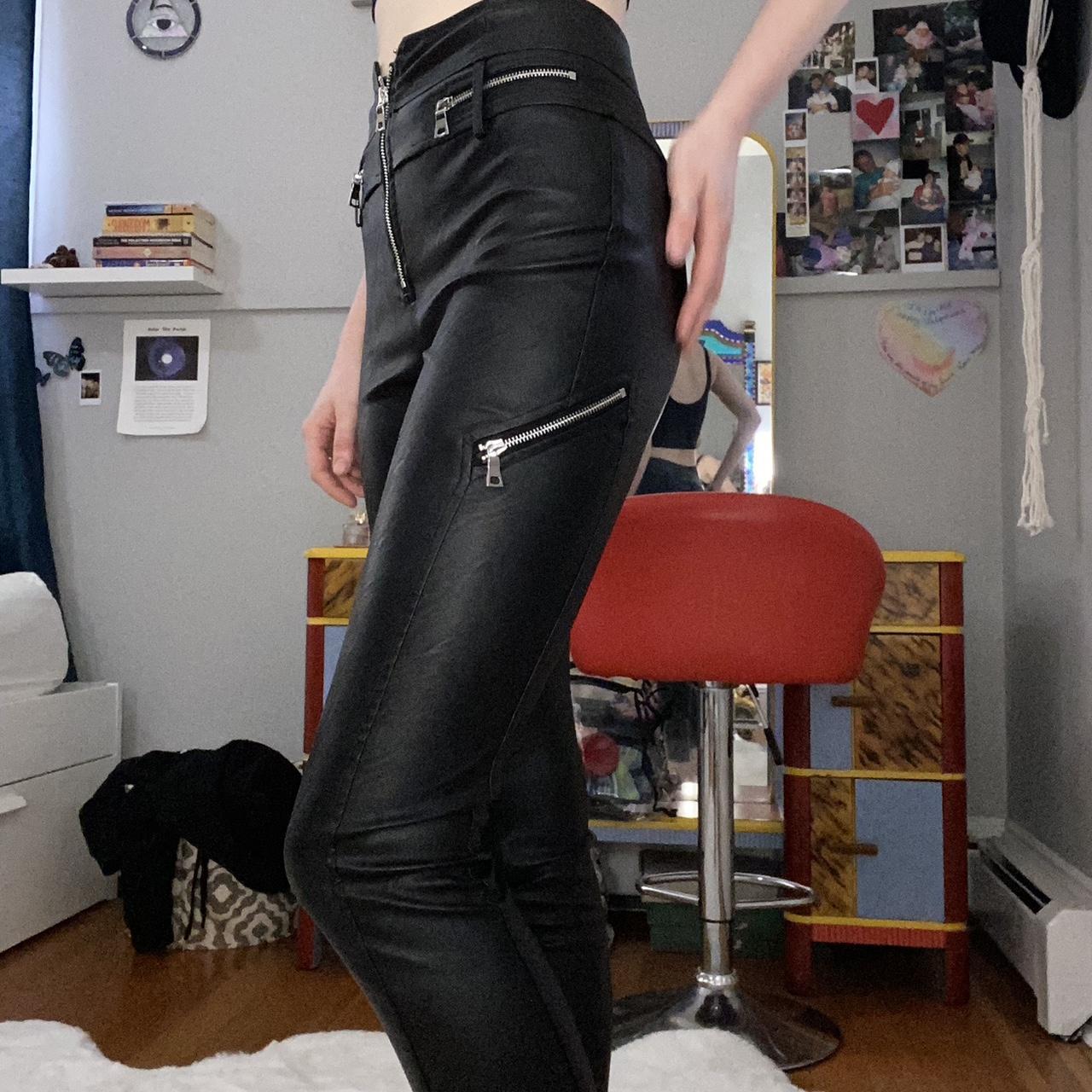 Leather leggings-s - Depop