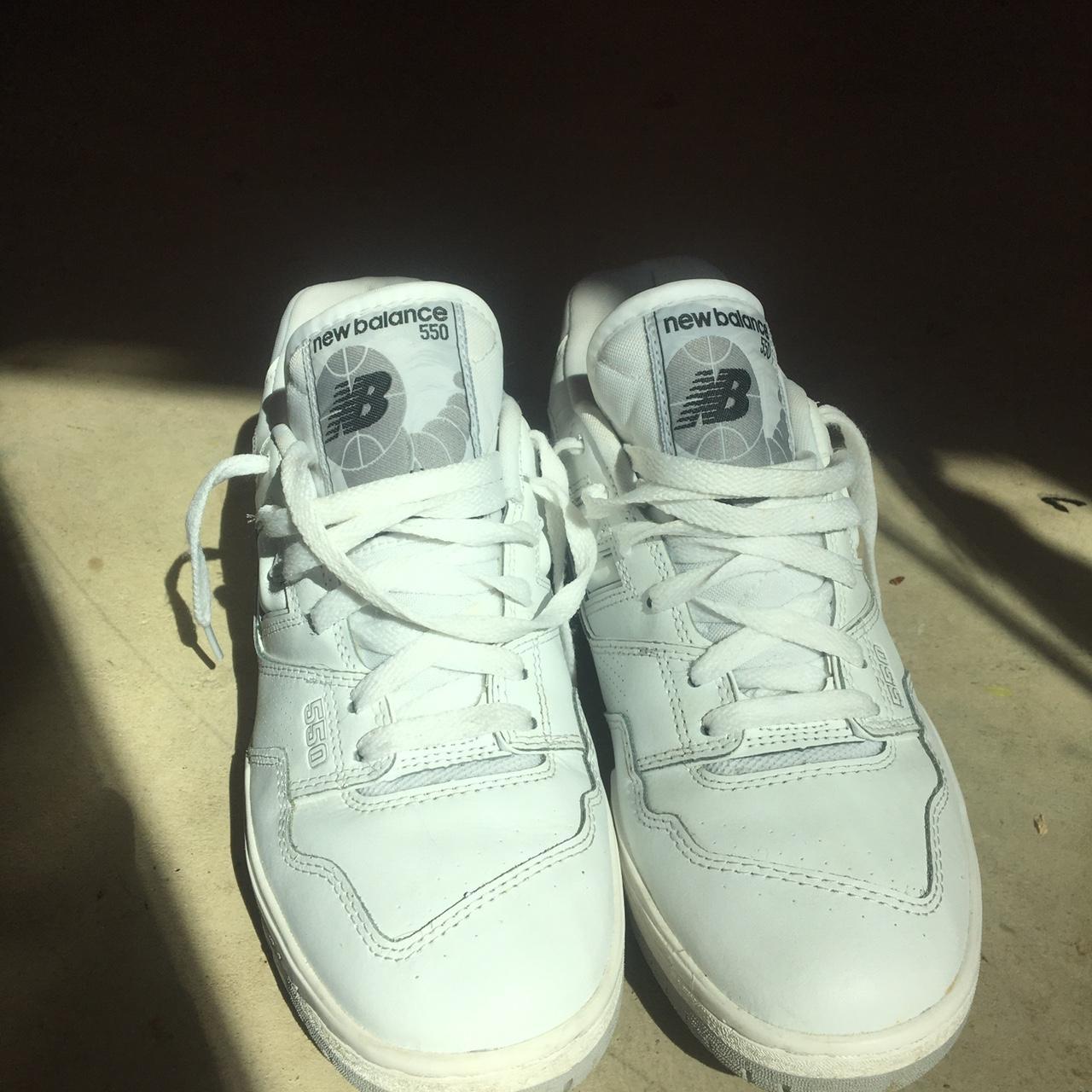 New Balance Men's White and Grey Trainers | Depop