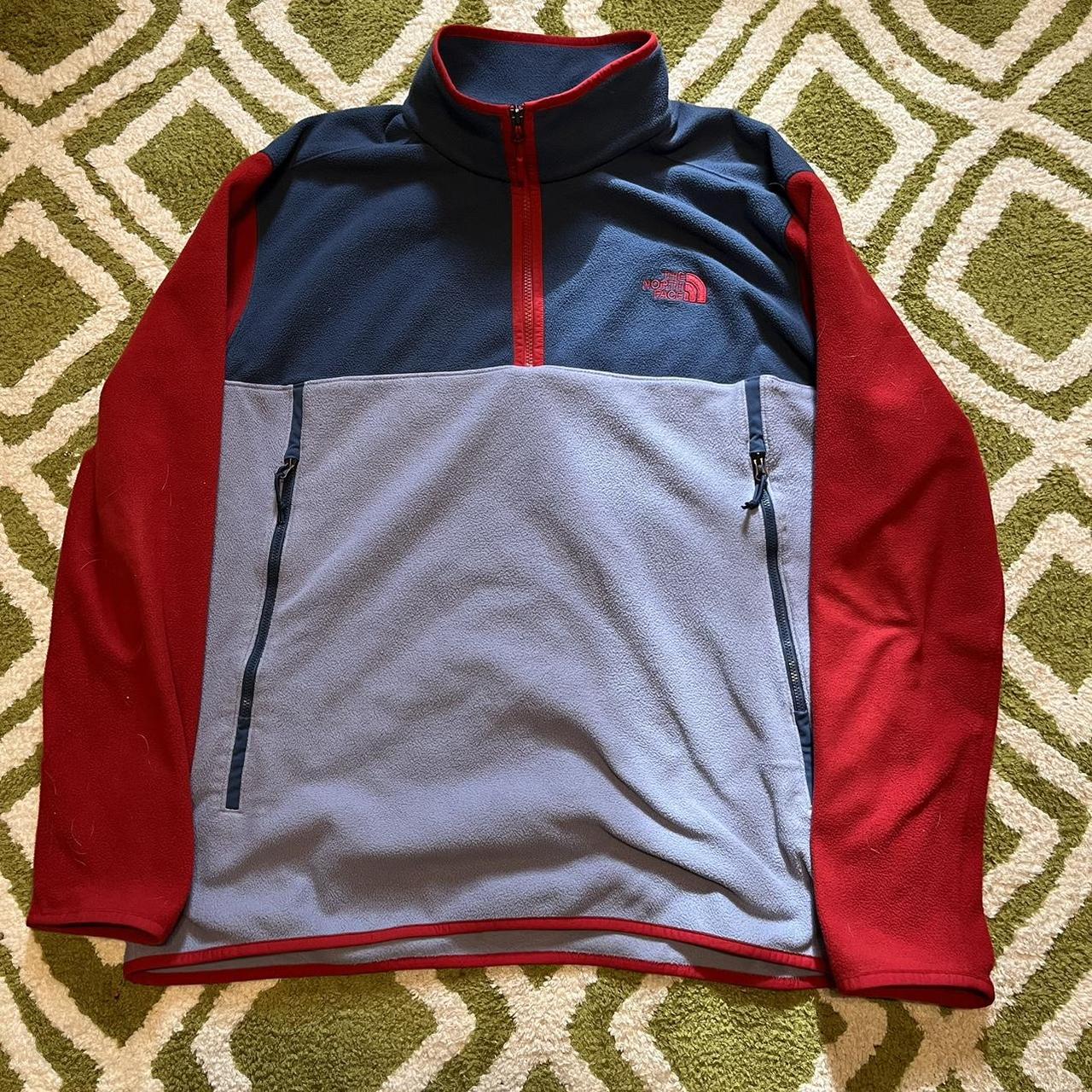 The North Face Men's Blue and Red Jumper