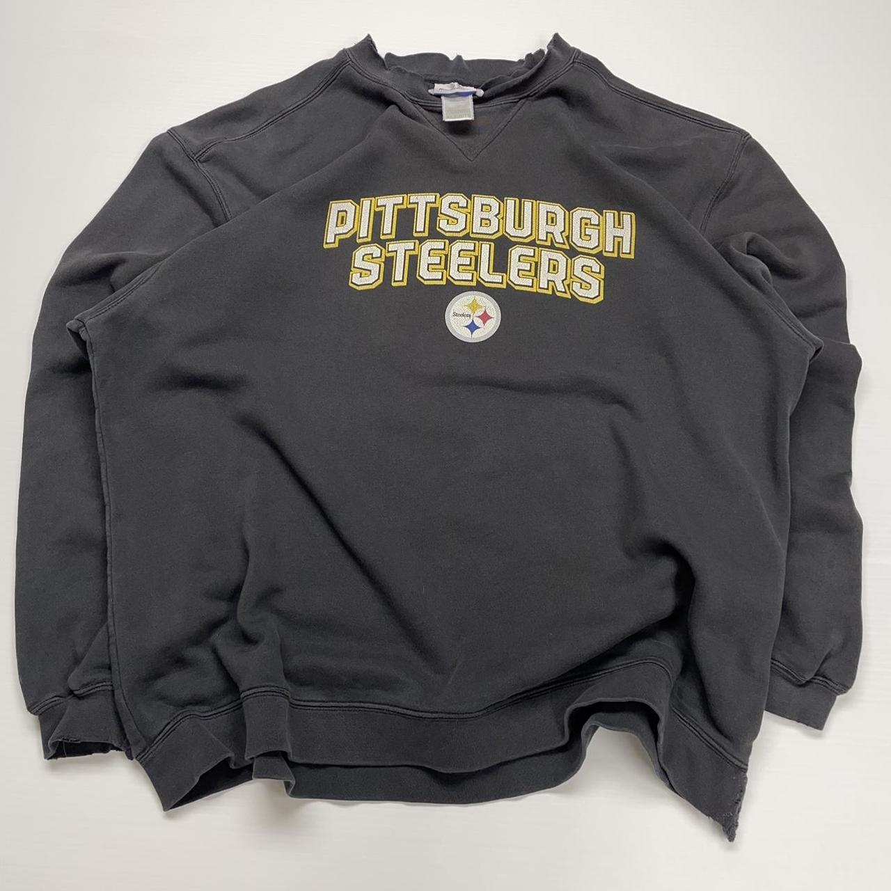 Reebok Men's Black and Yellow Sweatshirt