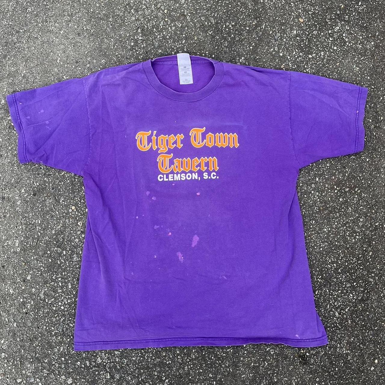 Vintage 90s Clemson Tiger Town Tavern T Shirt Sz XL... - Depop