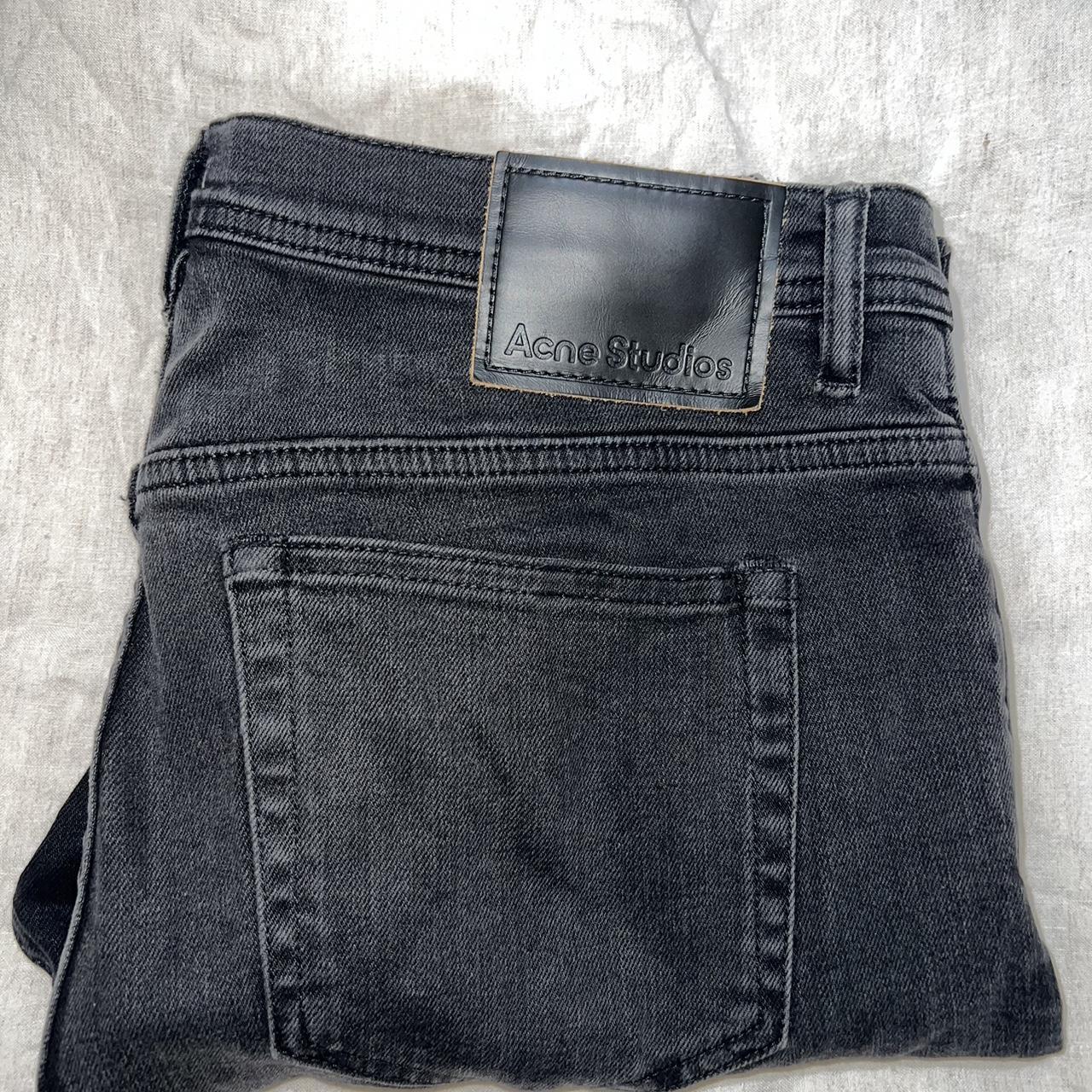 Acne Studios slim tapered jeans Used black Purchased... - Depop