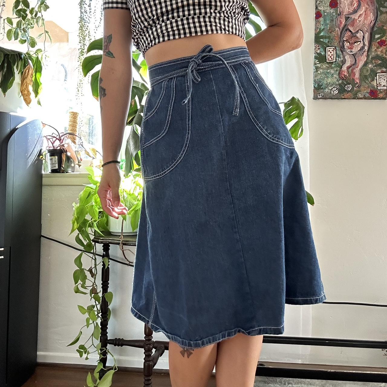 Midi skirt with pockets 70s best sale