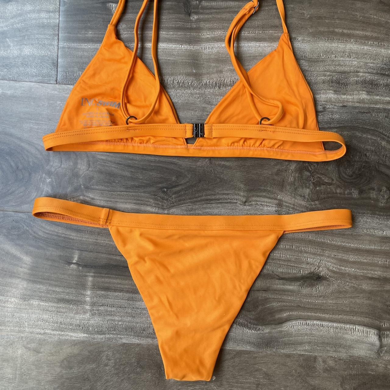 INC SWIM Orange Size - S Swim Set Top has snap back... - Depop