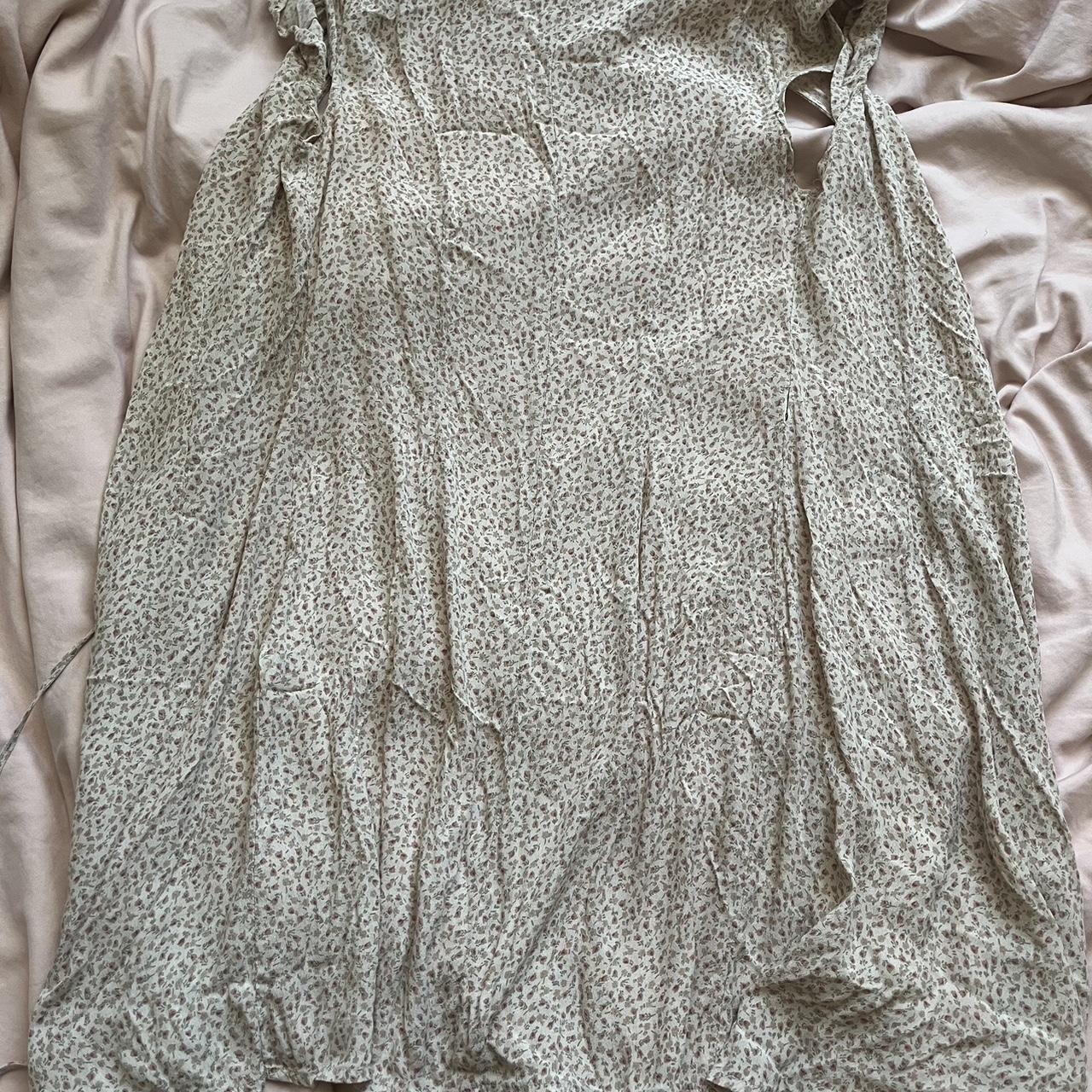 wrap pink floral brandy dress look at last slide to... Depop