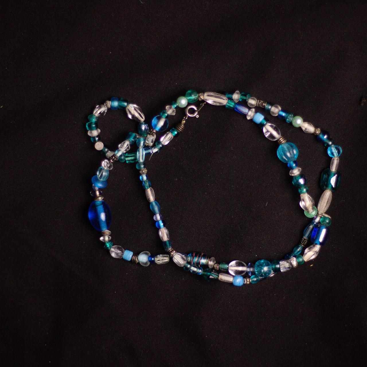 Light Blue, Bead Necklace Brand New, Hip... - Depop