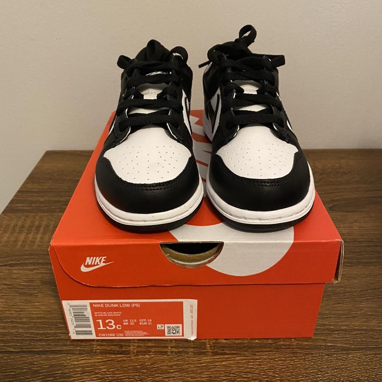 NO OFFERS Nike Dunk Low Retro White Black Panda Ps Preschool store Cw1588-100 Size 3y