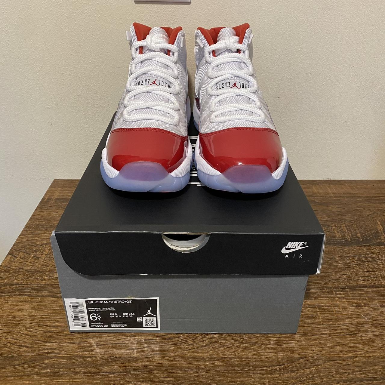 Nike Air Jordan 11 XII Retro GS White Red 378038 116 Depop