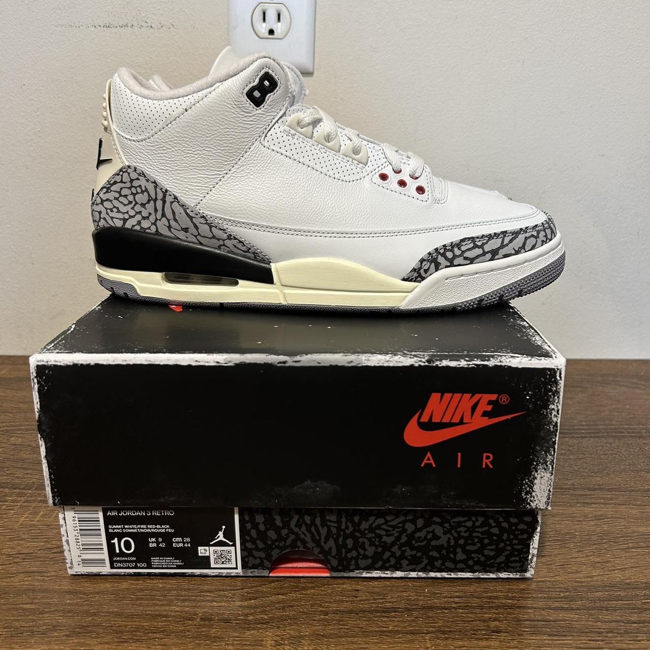 Air Jordan 3 White Cement Reimagined Sz 10M... - Depop