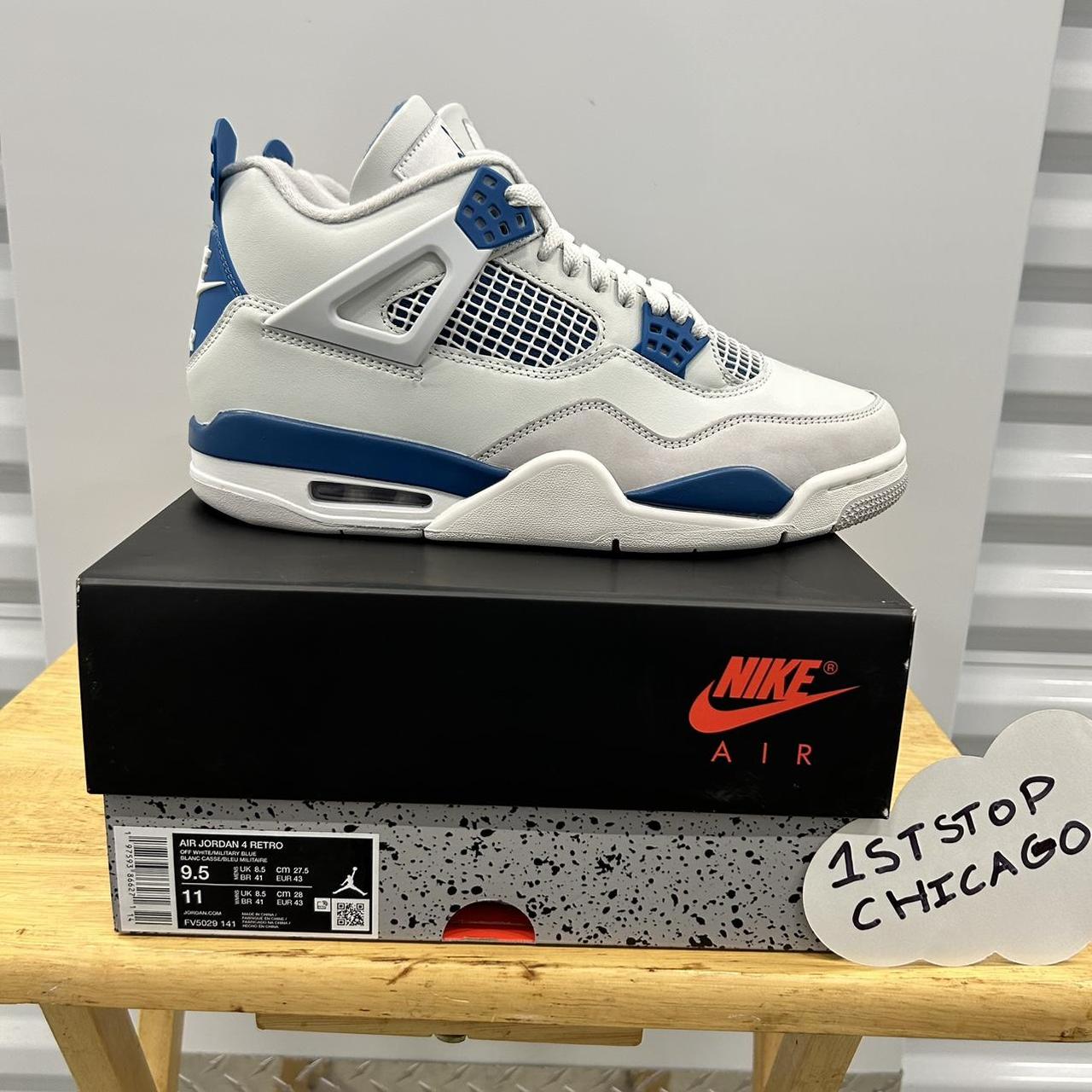 Nike Air Jordan 4 Retro Military Blue 2024 Size 9.5. Depop