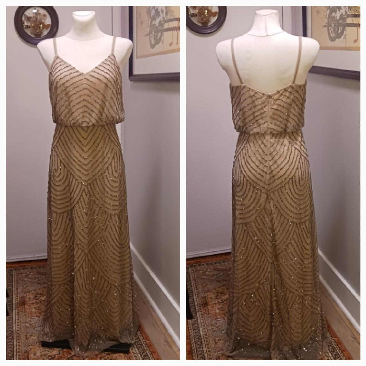 Check out this flapper style gown with a modern