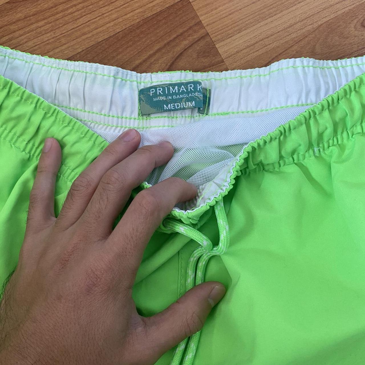 Bright neon green bathing suit swim trunks shorts... Depop