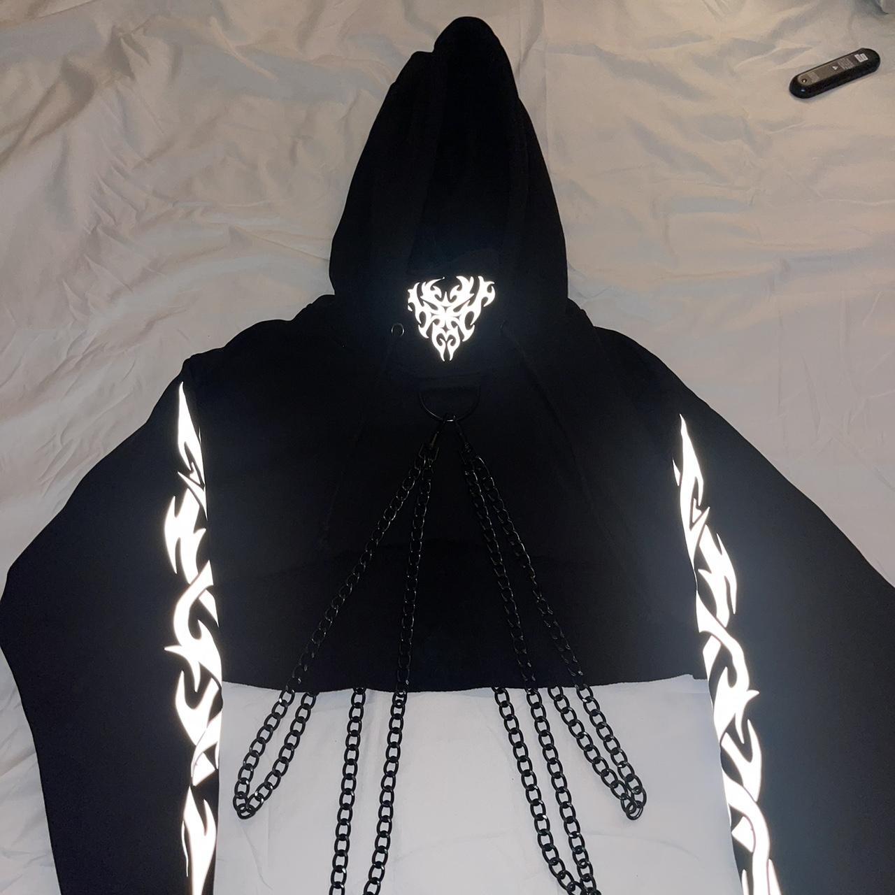 XS Club Exx Reflective Mark of The Beast cropped... - Depop