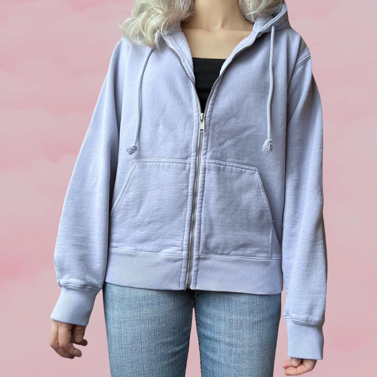 Brandy Melville grey zip up hoodie. Christy zip up... Depop