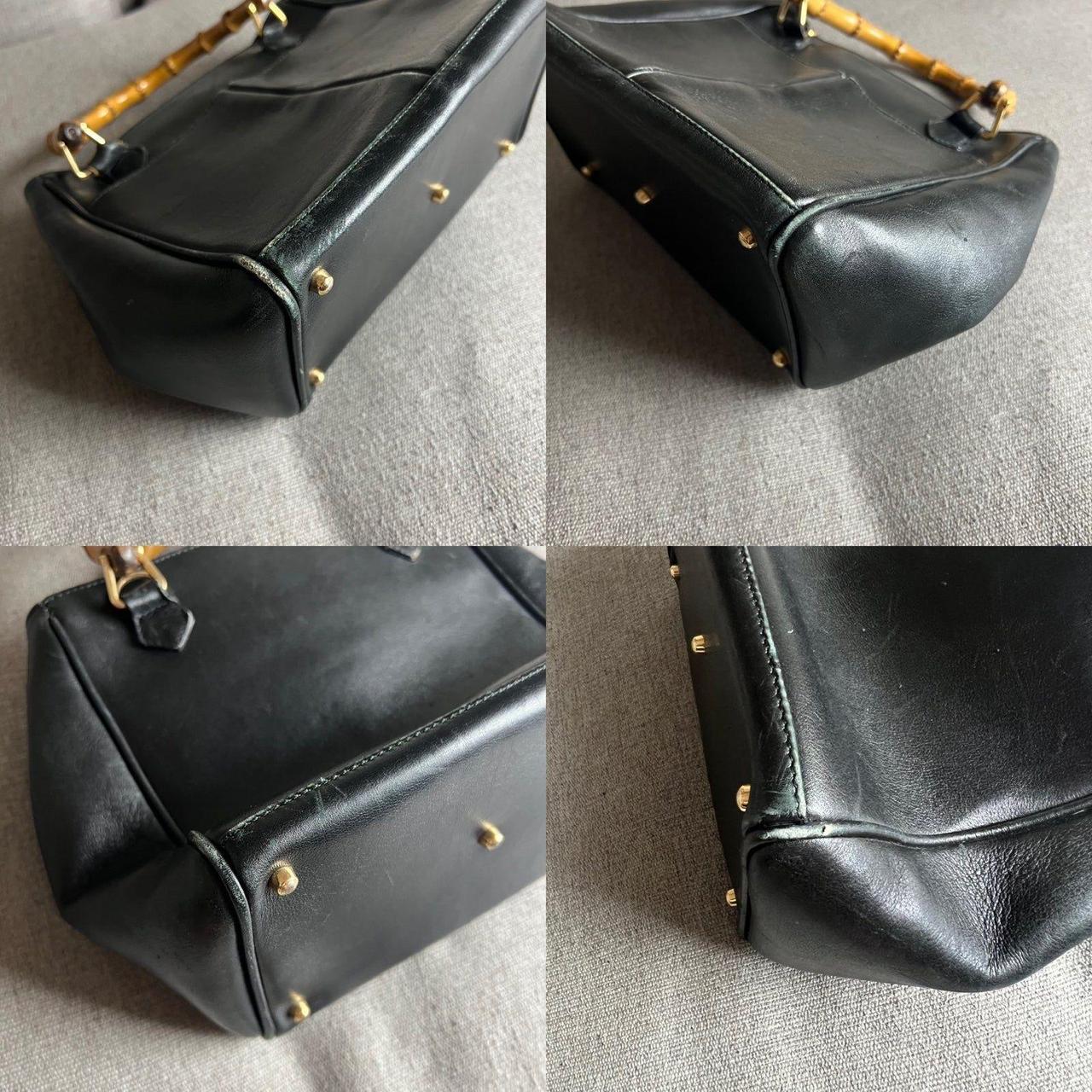 Gucci Black Leather Croisette Bamboo Evening Bag - - Depop