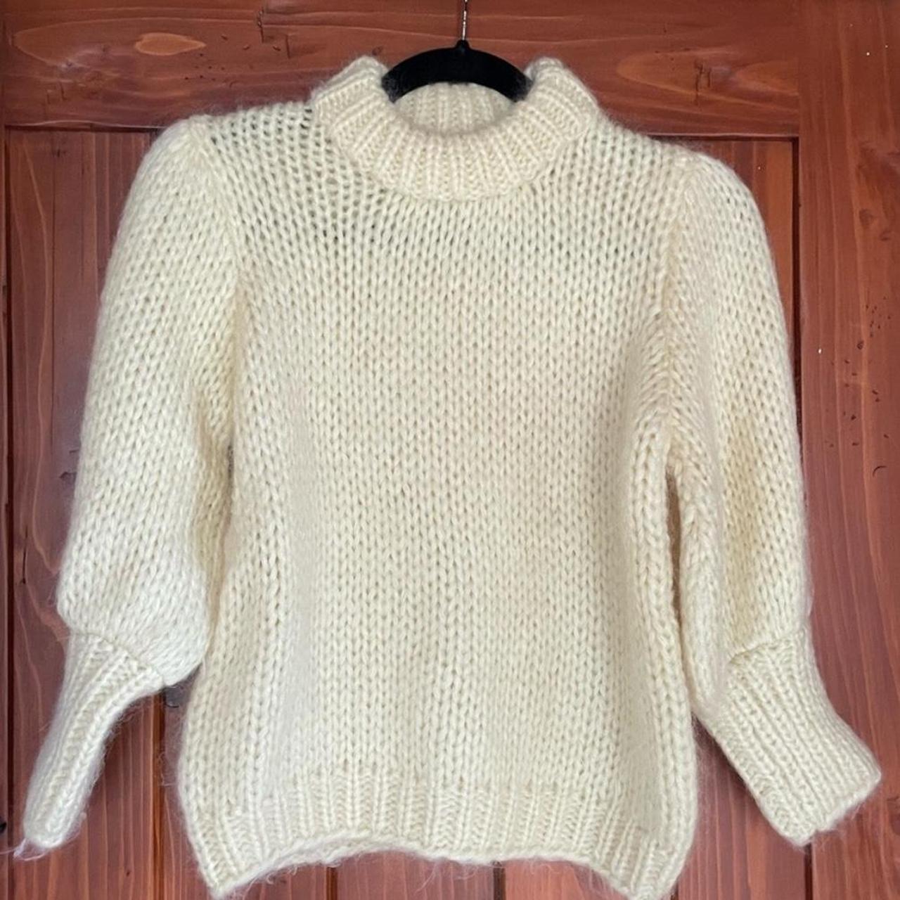 Ganni cream jumper hotsell