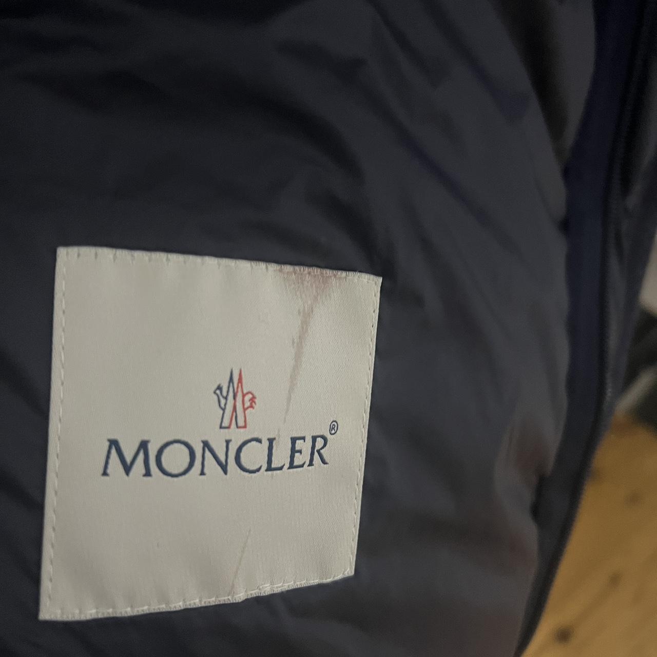 moncler body warmer hardly worn got a little stain... - Depop