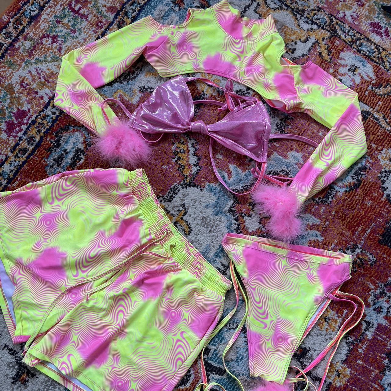 adorable sassy pants the label bikini top and skirt - Depop