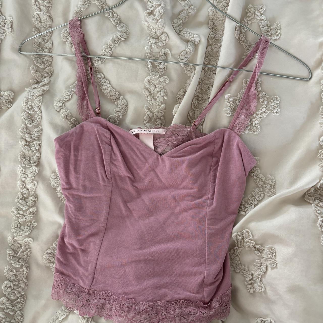 Pink Victoria Secret Lace Tank Top size XS Perfect... Depop
