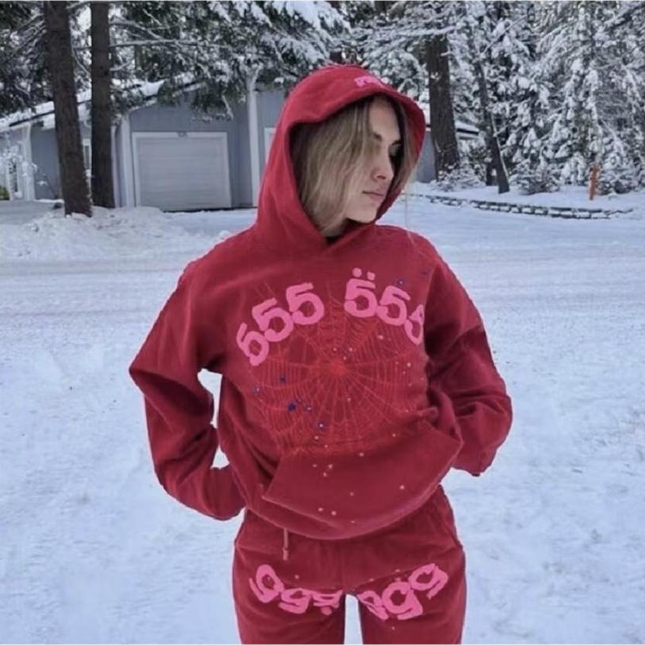 Lil yangさん専用、sp5der レッド パーカー S Lil yangさん専用、sp5der レッド パーカー S