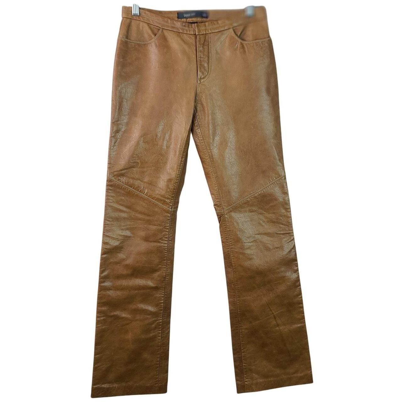 Gap Women's Pants Brown – Gap Caramel Leather Bootcut